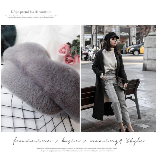 貂毛鸭舌帽八角帽海军帽子女秋冬季南瓜帽网红新款复古百搭帽子七夕情人节 商品图4