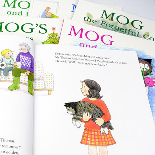 小猫莫格英语故事绘本Mog the forgetful Cat Collection 名家Julia Donaldson作品  8册装 商品图2
