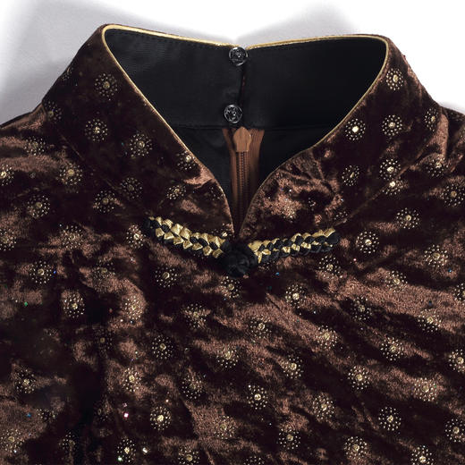 DLQ-A2196秋冬新款高端祺旗袍中国风女复古优雅中袖旗袍 商品图2