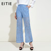 EITIE爱特爱女装夏季显瘦透气蕾丝钩花阔腿直筒休闲裤夏5905616 商品缩略图0