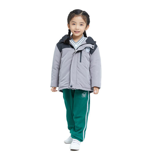 幼儿灰色拼接秋冬棉服园服 商品图4