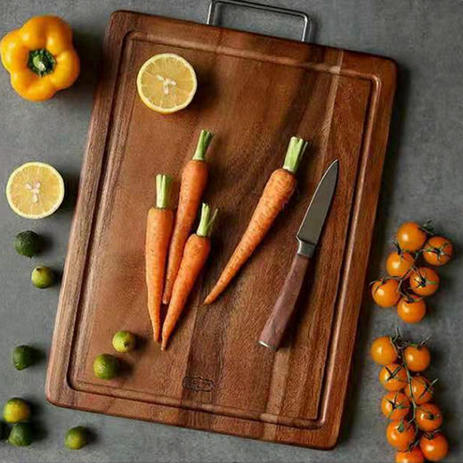 泰国进口LC LIVING相思木原木色带提手长方菜板小号MP40 商品图0