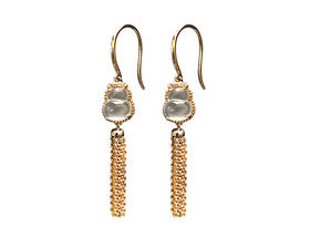 「福摇」翡翠葫芦流苏耳坠【现货】