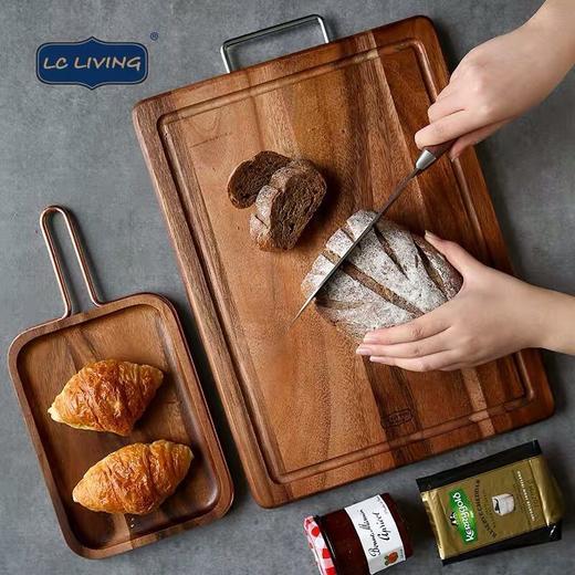 泰国进口LC LIVING相思木原木色带提手长方菜板小号MP40 商品图1