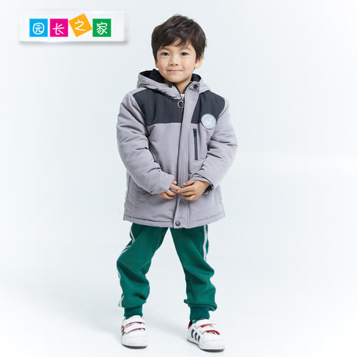 幼儿灰色拼接秋冬棉服园服 商品图1