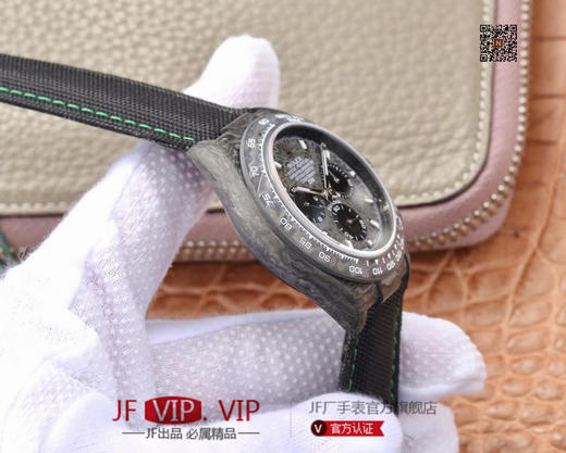 DIW劳力士宇宙计时迪通拿系列，上海7750计时机芯，表壳碳纤维材质打造，镜面双面电镀高透膜工艺，男士腕表，绢丝表带，自动机械机芯，密底 商品图4