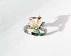 「流萤」白冰翡翠钻石18K黄金黑金戒指【定制40天/需询价】 商品缩略图1