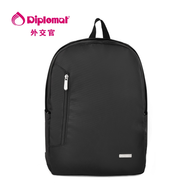 【授权商品】外交官Diplomat 休闲黑色双肩包DS-14011LBJPY带授权招加盟代理