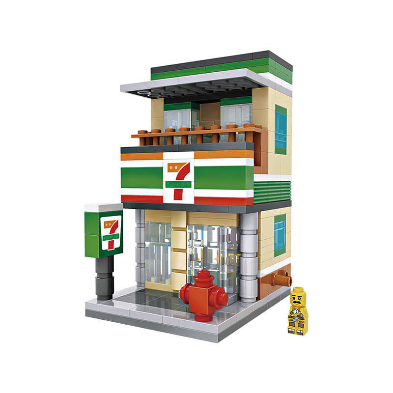 LOZ小颗粒积木儿童益智拼插玩具街景系列 便利店JPY带授权招加盟代理