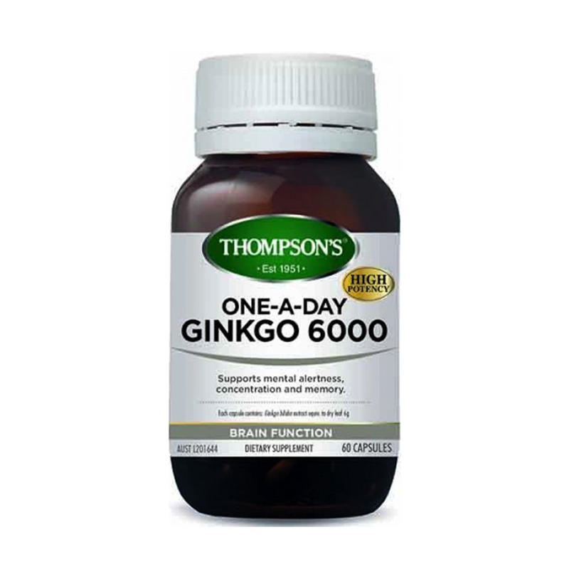 【新西兰直邮】新西兰汤普森Thompsons 银杏精华片6000mg 60片JPY带授权招加盟代理