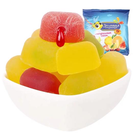 俄罗斯进口糖果丨kdv什锦水果味夹心软糖500克袋装果酱夹心满满的童年