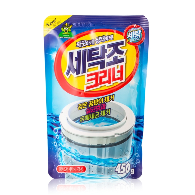 韩国原产Sandokkaebi山小怪植物萃取洗衣机机槽清洁剂 450g*2包JPY带授权招加盟代理