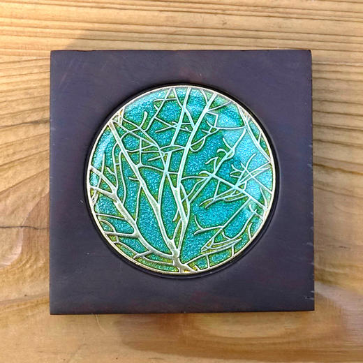 天一书局出品 黑檀木茶杯垫 茶托西番莲茶垫山藤编织茶具茶托 商品图2