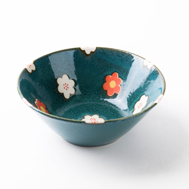 日本原产AITO Nordic Flower美浓烧陶瓷碗花朵 单碗JPY带授权招加盟代理