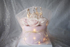 女士款  女神  鲜花巴洛克皇冠  粉色系