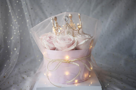 女士款  女神  鲜花巴洛克皇冠  粉色系 商品图0