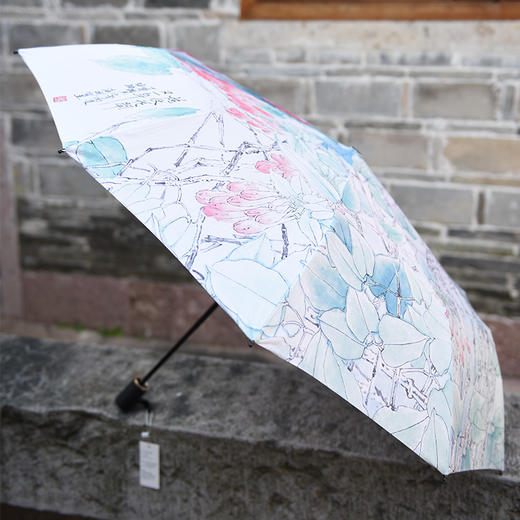 天一书局出品 中国风炮仗花开雨伞 两用折叠伞太阳伞 商品图0