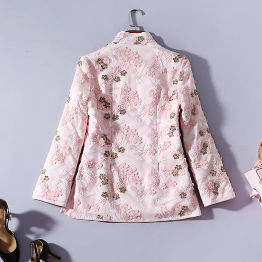 ZSM-181111冬季新款修身水溶绣花旗袍上衣 商品图1