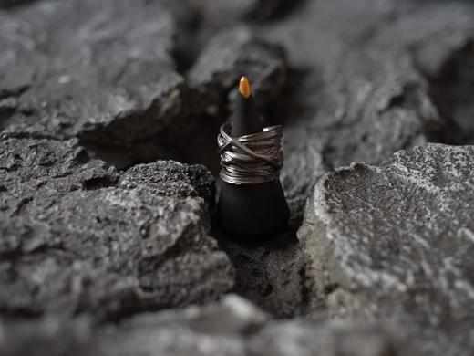 CHEZ BOQUE 羁绊系列原创手工925银做旧戒指《缠绕20号》 商品图2