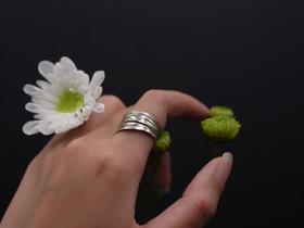 CHEZ BOQUE 羁绊系列原创手工925银戒指《缠绕21号》