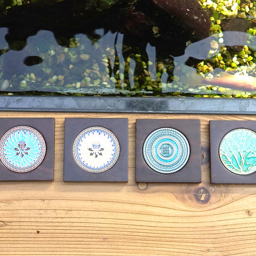 天一书局出品 黑檀木茶杯垫 茶托西番莲茶垫山藤编织茶具茶托 商品图1