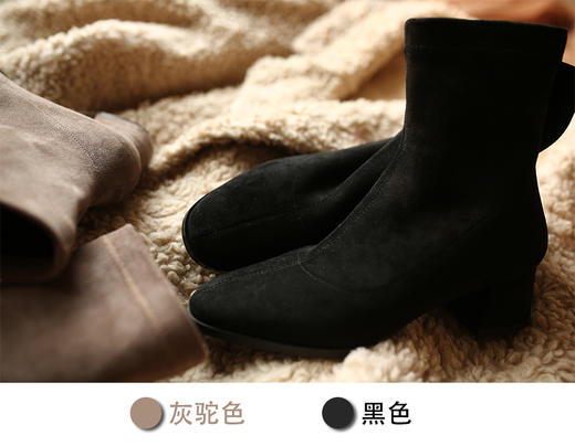 水煮羊猄皮超高级短靴超软显脚秀气美丽大方百搭 商品图3