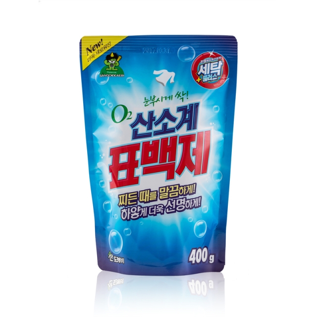 韩国原产Sandokkaebi山小怪漂白洗衣粉 400g*2袋JPY带授权招加盟代理