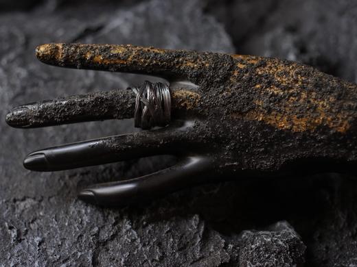 CHEZ BOQUE 羁绊系列原创手工925银做旧戒指《缠绕20号》 商品图1