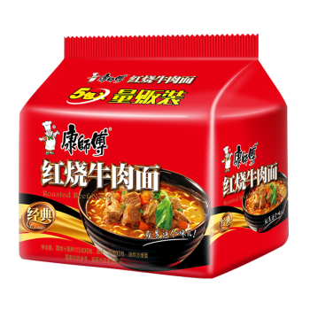 康师傅方便面五连包（口味随机发）