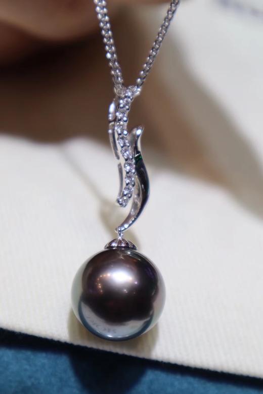 可定制不可复制大溪地黑珍珠吊坠