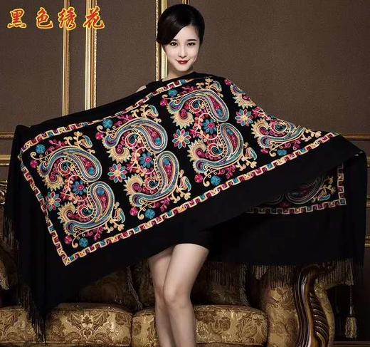 提花羊绒刺绣70*200（不含礼盒） 商品图1