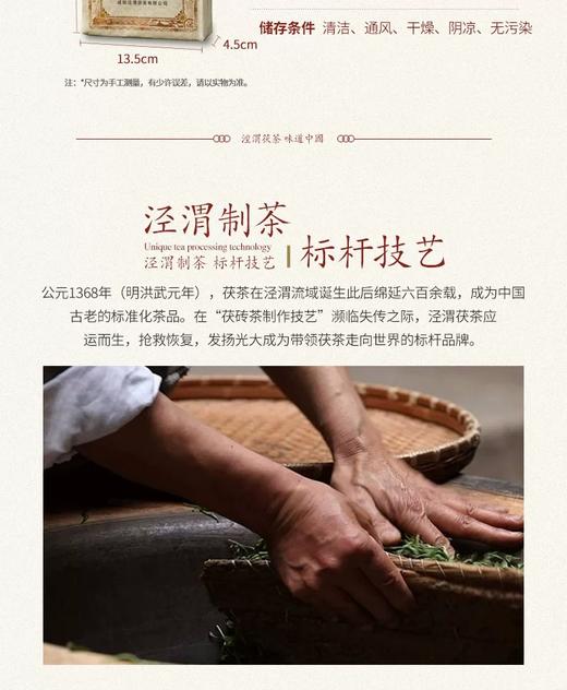 泾渭茯茶经典1368茯砖茶900克（年份：2023） 商品图2