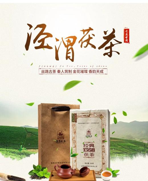 泾渭茯茶经典1368茯砖茶900克（年份：2023） 商品图0