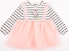 棉果果春秋季女童纯棉网纱条纹连衣裙M122700420140 商品缩略图2