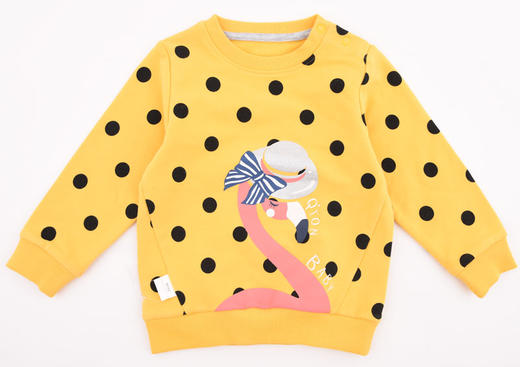 棉果果春秋季女童小毛圈圆点套头卫衣M122180220128 商品图1