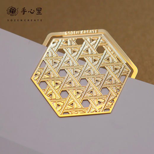 手心里书签东方之美竹织镀金艺术中国风定制圣诞新年礼物礼品文创 商品图4