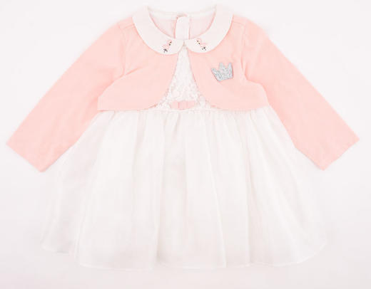 棉果果春秋季女童假两件连衣裙M122700420141 商品图1