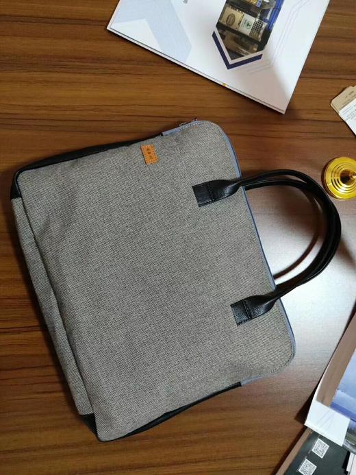 【买麻鞋，雅路人】防脚臭，雅路人男女通用公文包商务休闲手提文件包电脑包 棉麻环保布料 商品图2