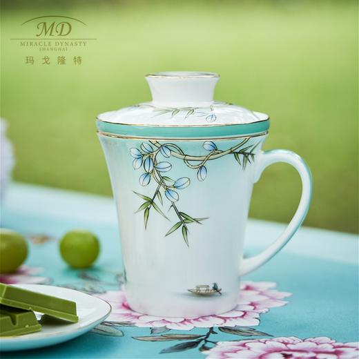 M20玛戈隆特西湖盛宴三件套滤茶杯中国风骨瓷杯子家用礼盒装 商品图0