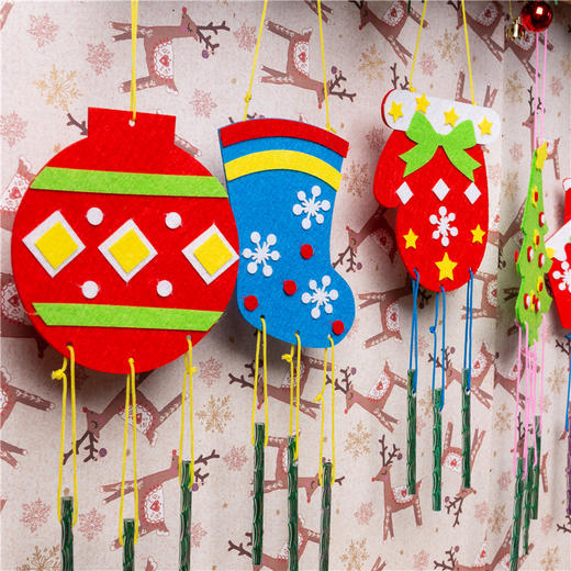 圣诞节风铃儿童手工DIY制作圣诞小礼物幼儿园圣诞树装饰材料包 商品图1