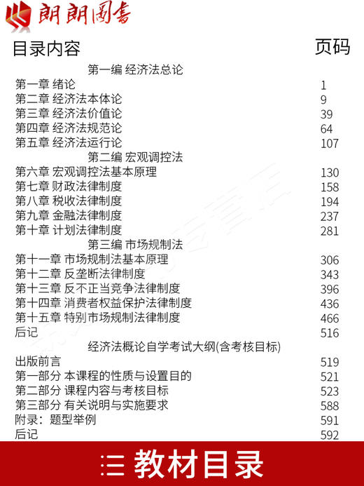 2本套装 全新正版自考00244 0244经济法概论（法律类）教材+自考通试卷 附历年真题赠考点小册子 朗朗图书 商品图1