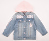 棉果果春秋季女童牛仔外套帽子可拆卸M122100220065 商品缩略图5