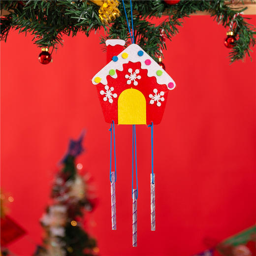 圣诞节风铃儿童手工DIY制作圣诞小礼物幼儿园圣诞树装饰材料包 商品图4