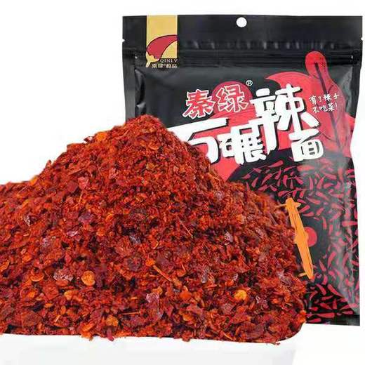 秦绿石碾纯辣面500g（3袋包邮）油泼辣椒 商品图3