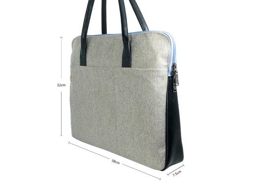 【买麻鞋，雅路人】防脚臭，雅路人男女通用公文包商务休闲手提文件包电脑包 棉麻环保布料 商品图4