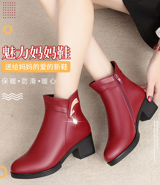 LN-A588秋冬新款中年妈妈棉鞋加绒保暖时尚休闲雪地靴 XCX 商品图2
