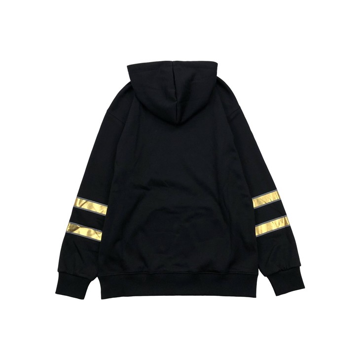 boylondon伦敦男孩烫金老鹰logo水貂绒连帽卫衣