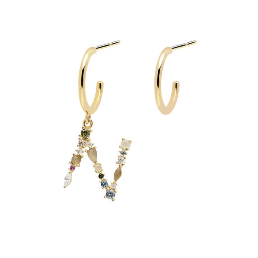 北京仓｜PD Paola-Letter-字母 N 耳环（不对称）  [西班牙设计师] 商品图0