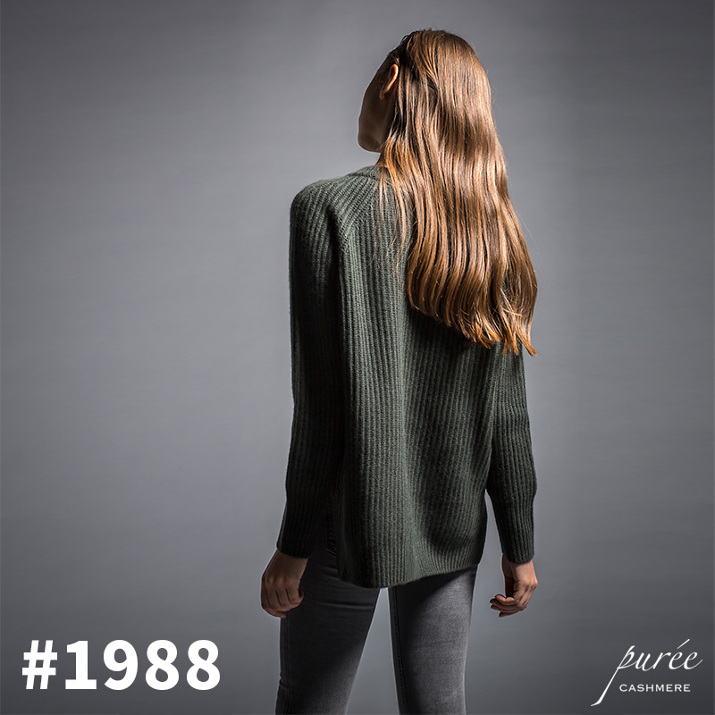 #1988 The Fishermen Set 重磅粗织毛衣套装(毛衣+小围巾) 苍柏绿