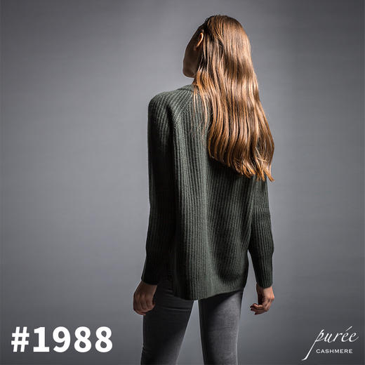 #1988 The Fishermen Set 重磅粗织毛衣套装(毛衣+小围巾) 苍柏绿 商品图0